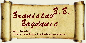Branislav Bogdanić vizit kartica